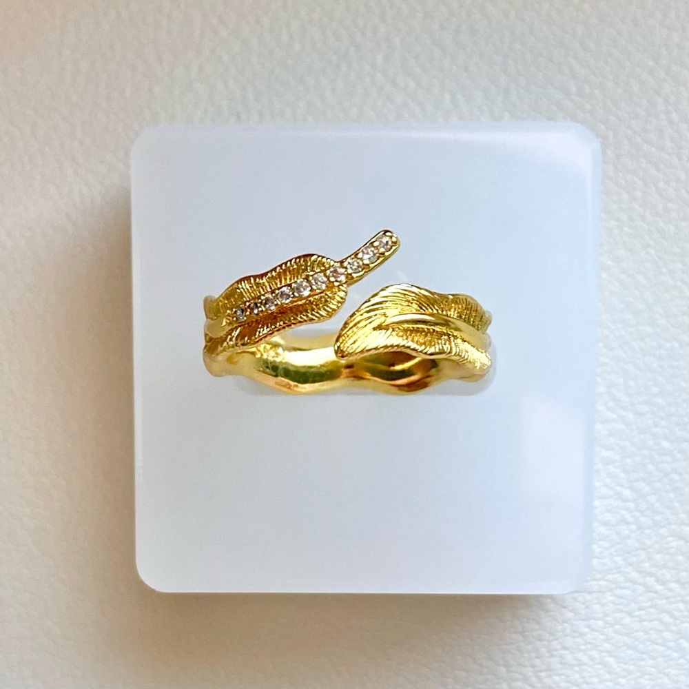 Gold Leaf Open Band Ring